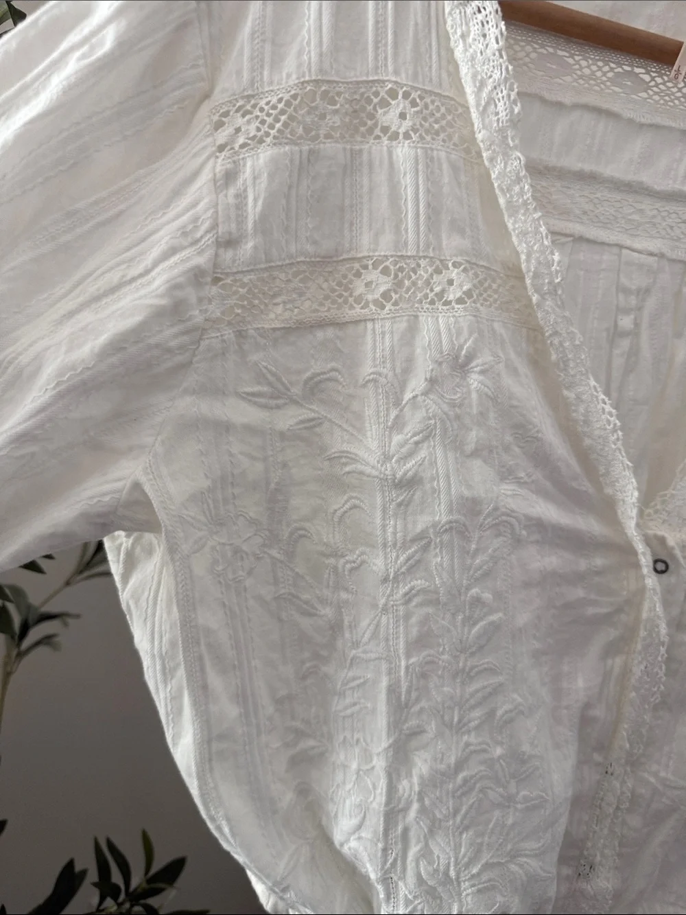 Free People Embroidered Peasant Blouse